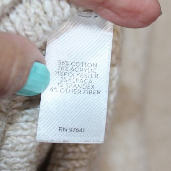 J. Jill Womens Cream‎ Knit Pullover Sweater with Alpaca blend Size 3X EUC - Picture 8 of 10